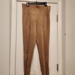 ZARA WOMEN'S Pants XL SIZE Beige COLOR With Snakes Great CONDITION